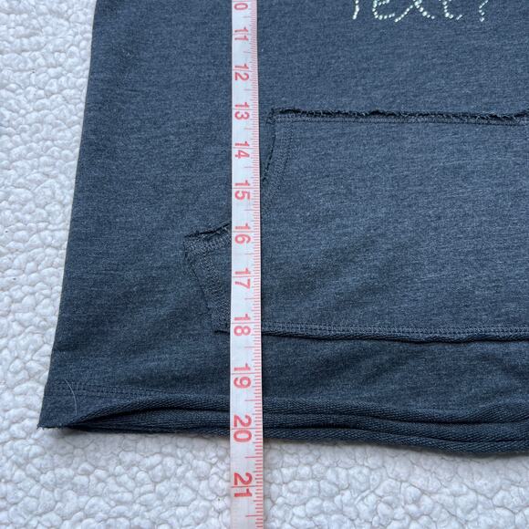 Holiday Gray Hoodie "Dear Santa Did You Get My Text?" Small 6-8 - Picture 6 of 6